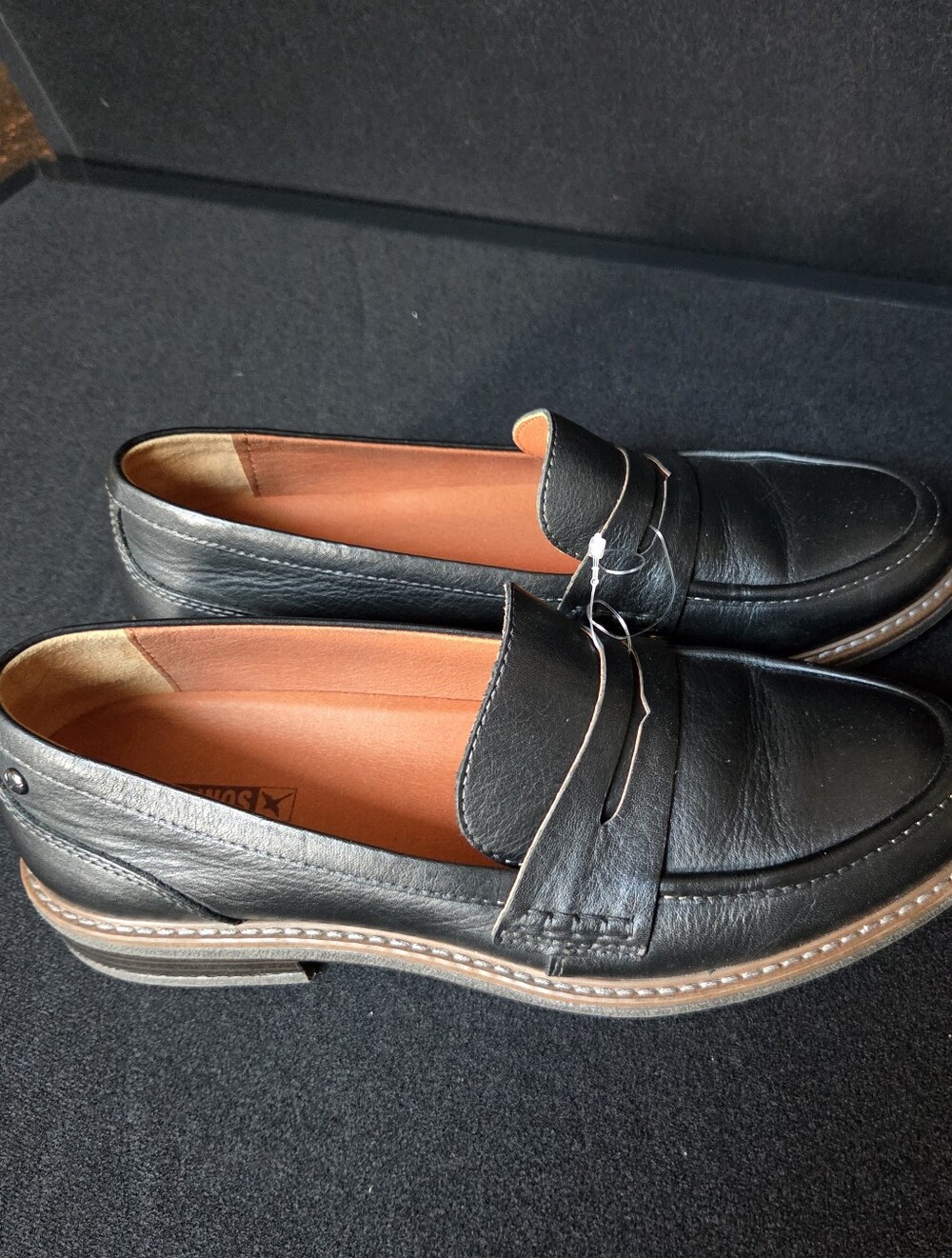 Pikolinos Women's Slip-On Aldaya Leather Loafers Black Size 41